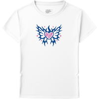 Womens Heart Flame Butterfly T-Shirt